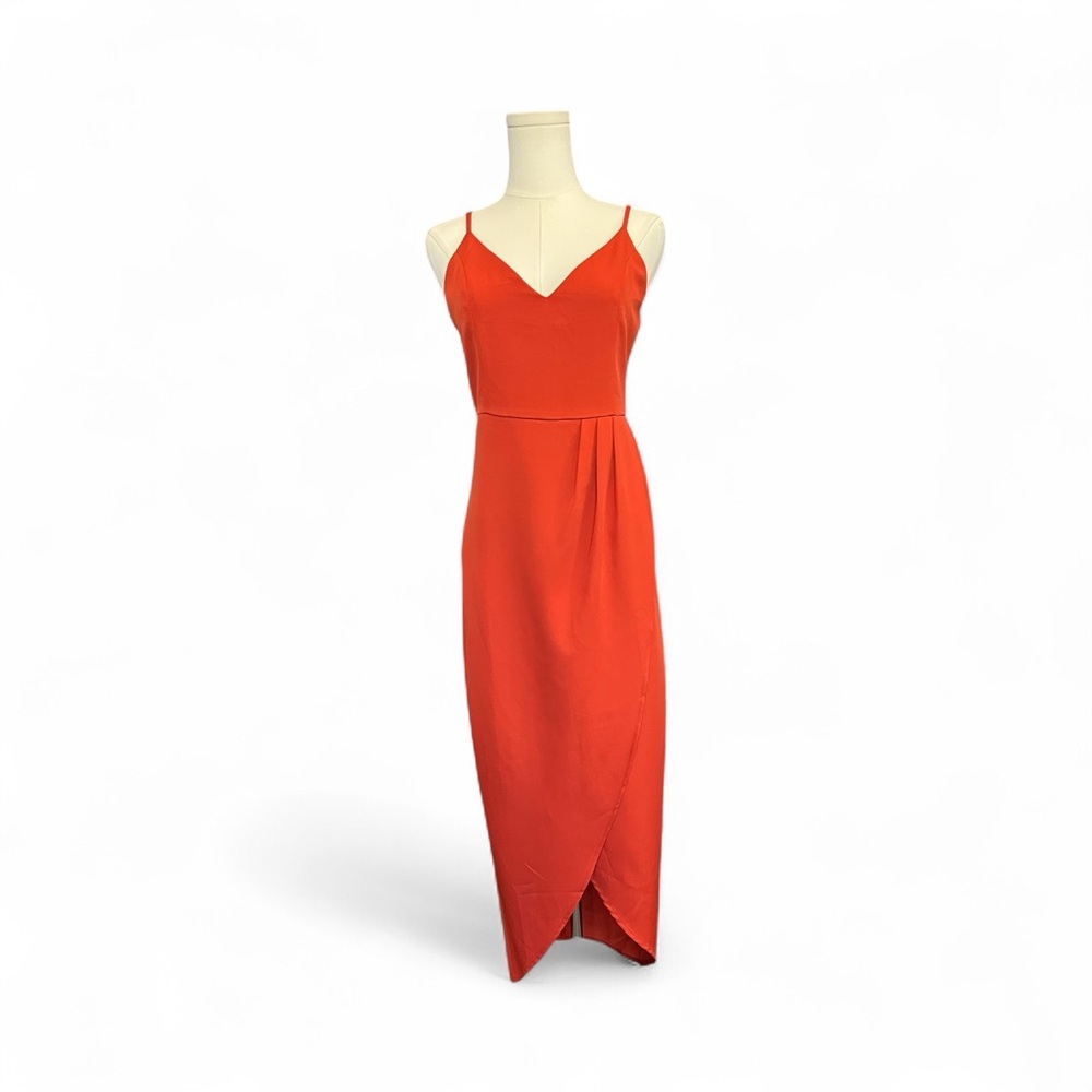 🆕 🧡✨ NWOT CMZ2005 Burnt Orange V-Neck Backless Sleeveless Dress | Sz 4–6